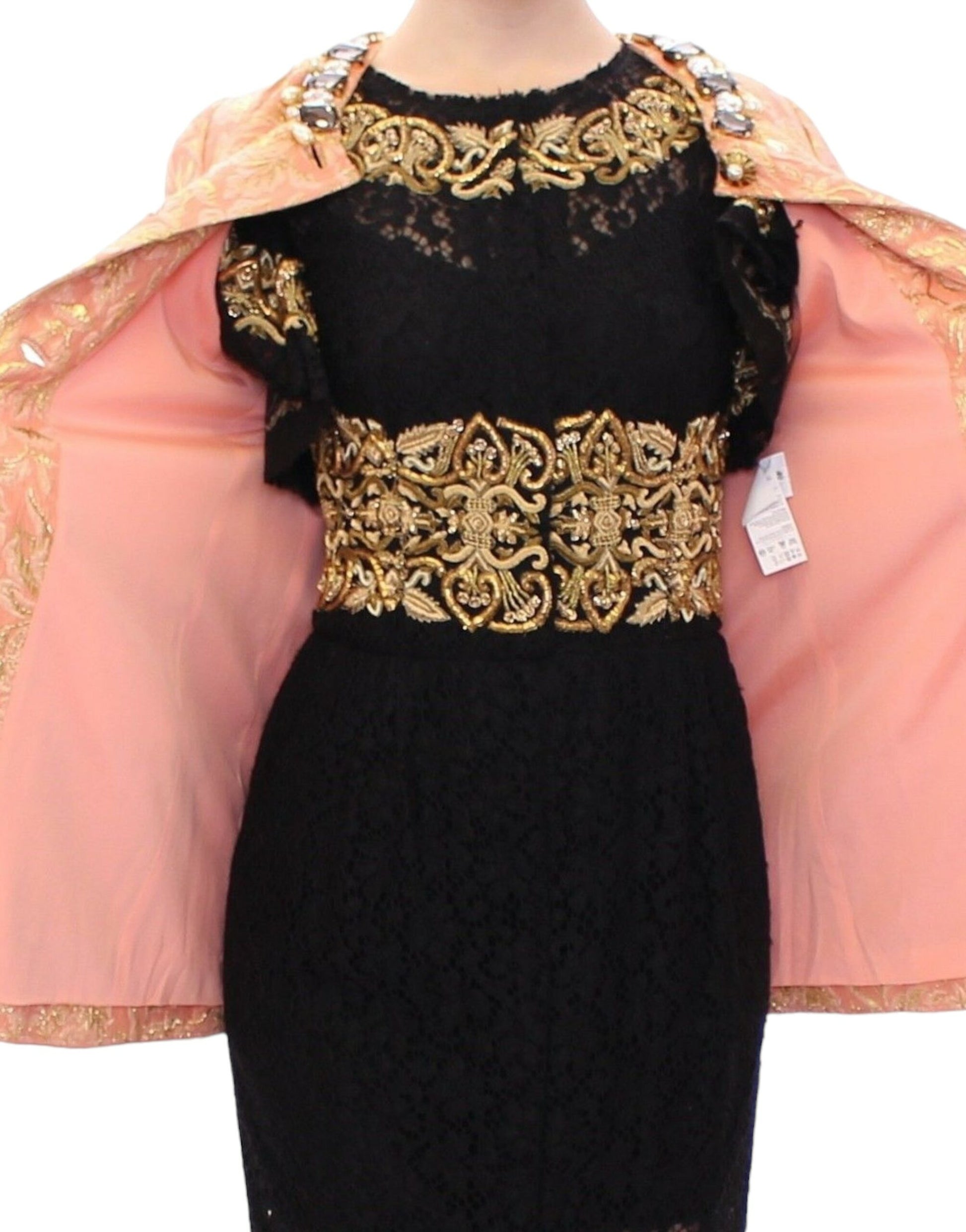 Exclusive Crystal Brocade Coat Jacket - GlamHub Luxury and Icon Brand Clothing