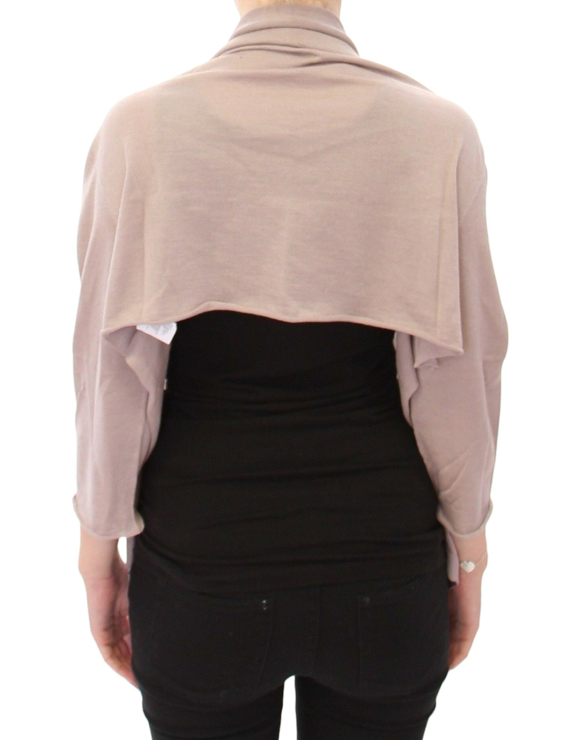 Elegant Cashmere-Silk Blend Light Knit Shrug - GlamHub Luxury and Icon Brand Clothing