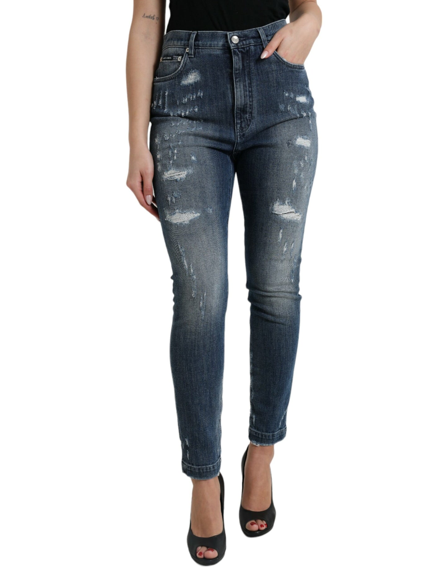 Elegante High Waist Stretch Denim Jeans