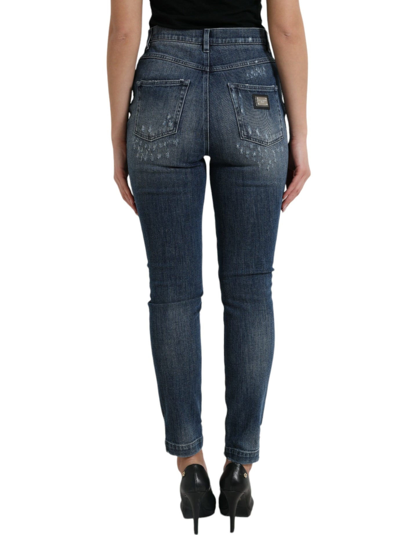 Elegante High Waist Stretch Denim Jeans