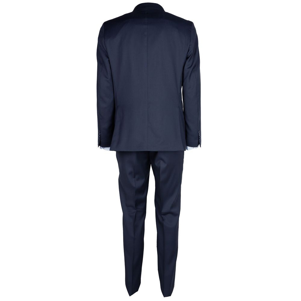 Elegant Wool Suit in Deep Blue - GlamHub Luxury and Icon Brand Clothing