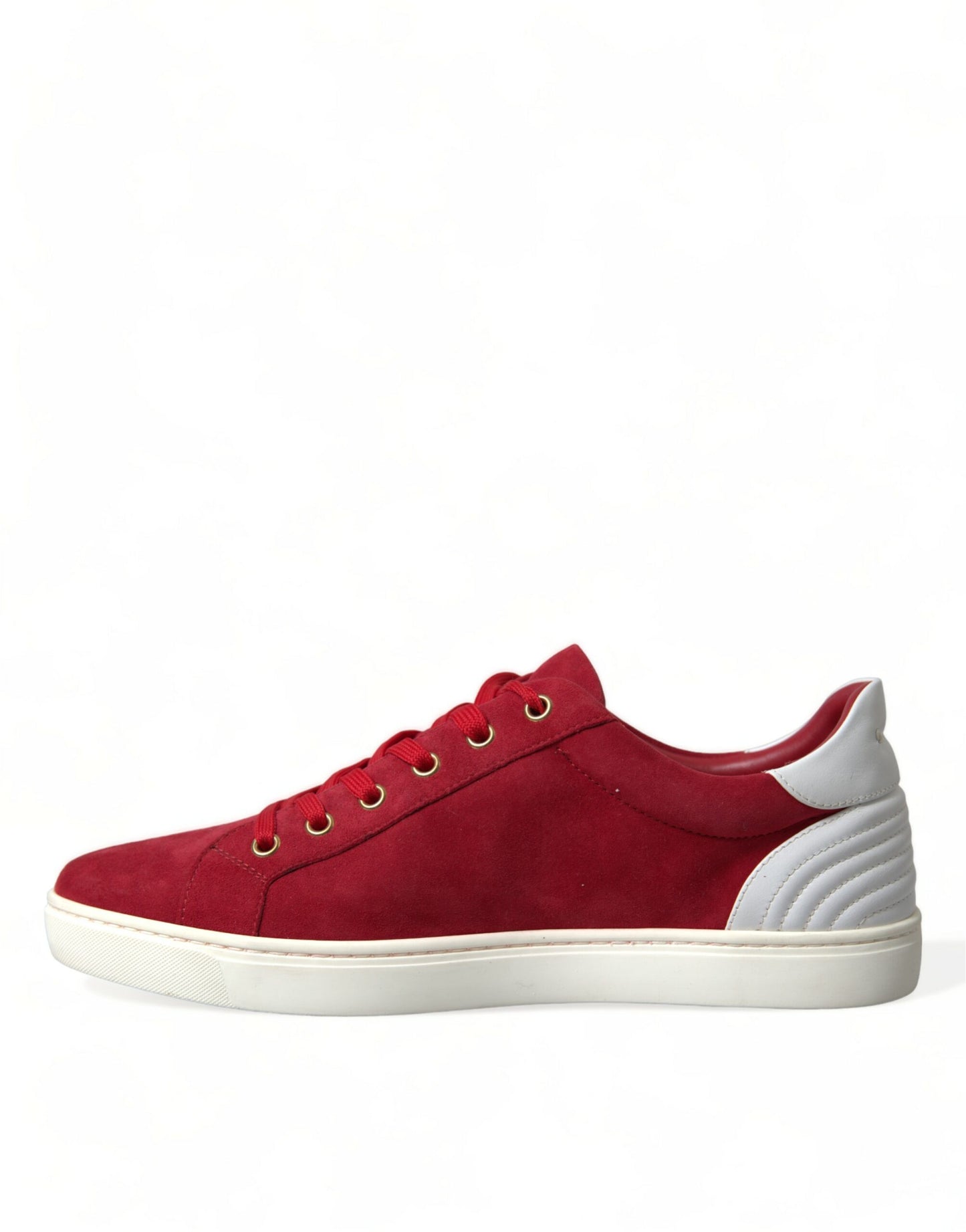 Elegant Red & White Low Top Sneakers