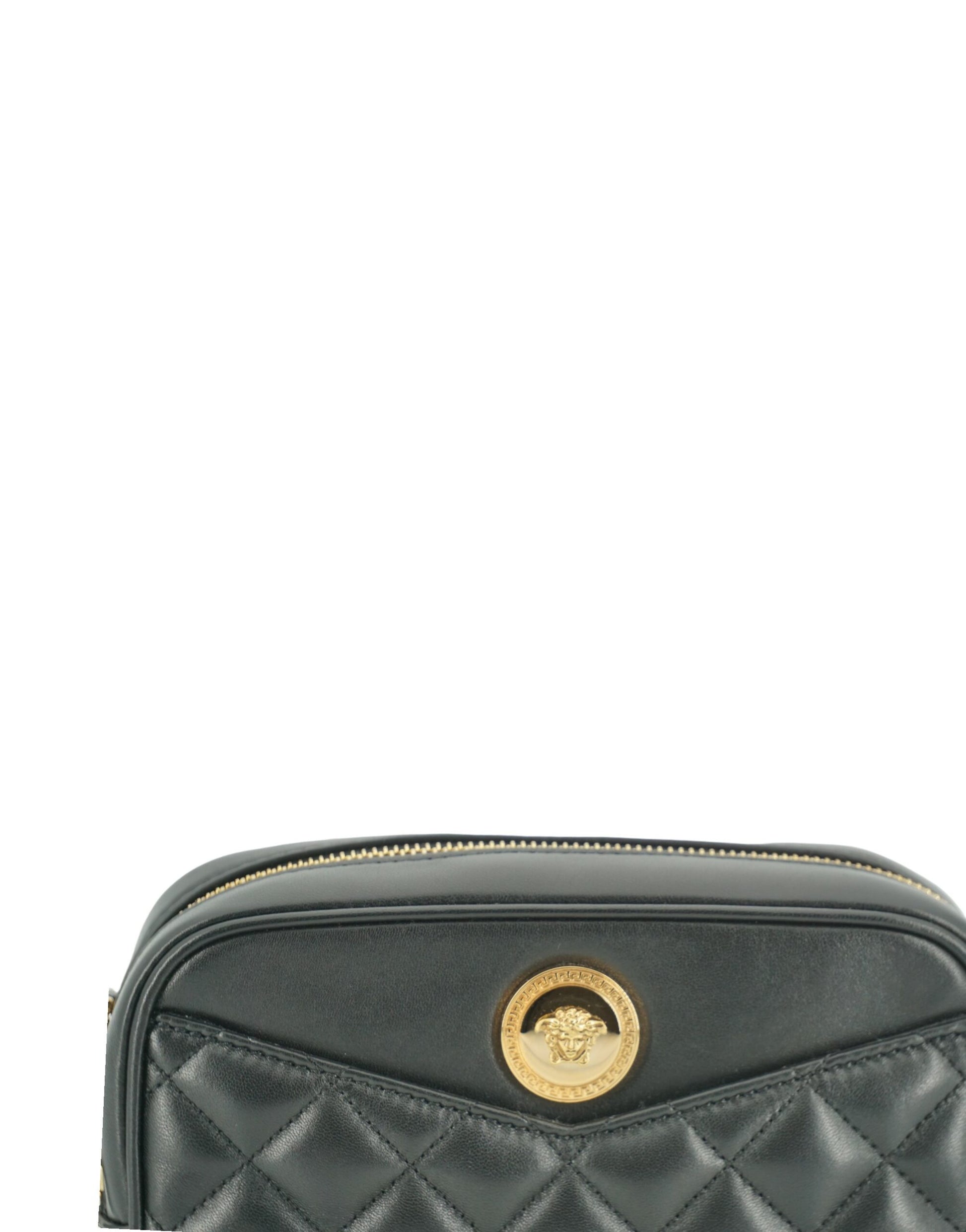 Elegant Small Black Leather Crossbody Bag - GLAMHUB BOUTIQUE 