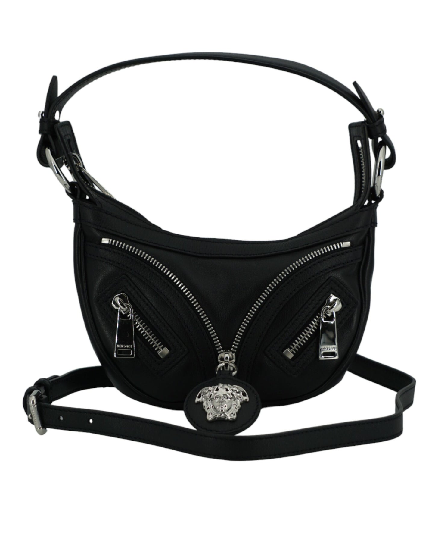 Elegant Black Mini Hobo Shoulder Bag - GLAMHUB BOUTIQUE 