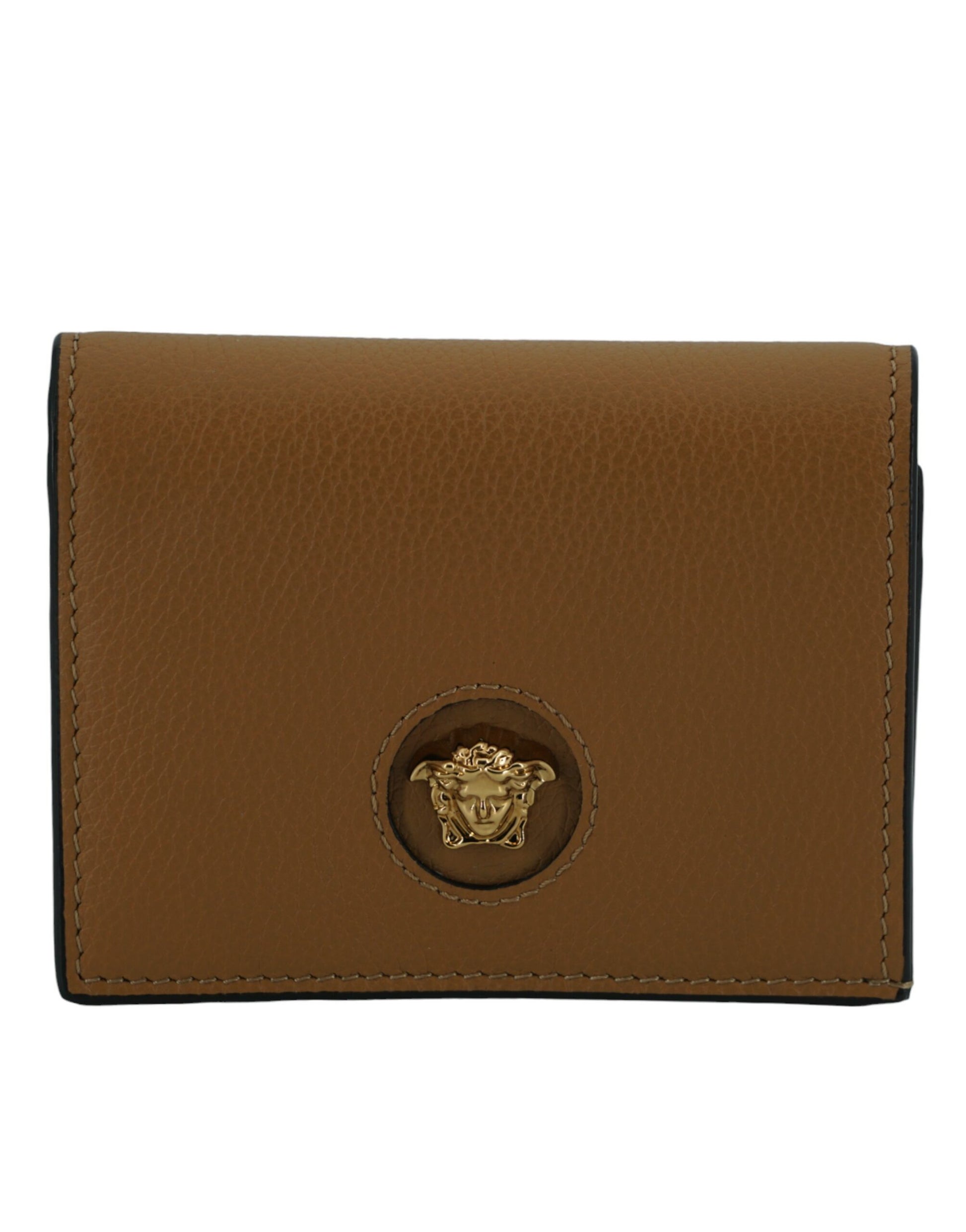 Elegant Compact Leather Wallet in Brown - GLAMHUB BOUTIQUE 