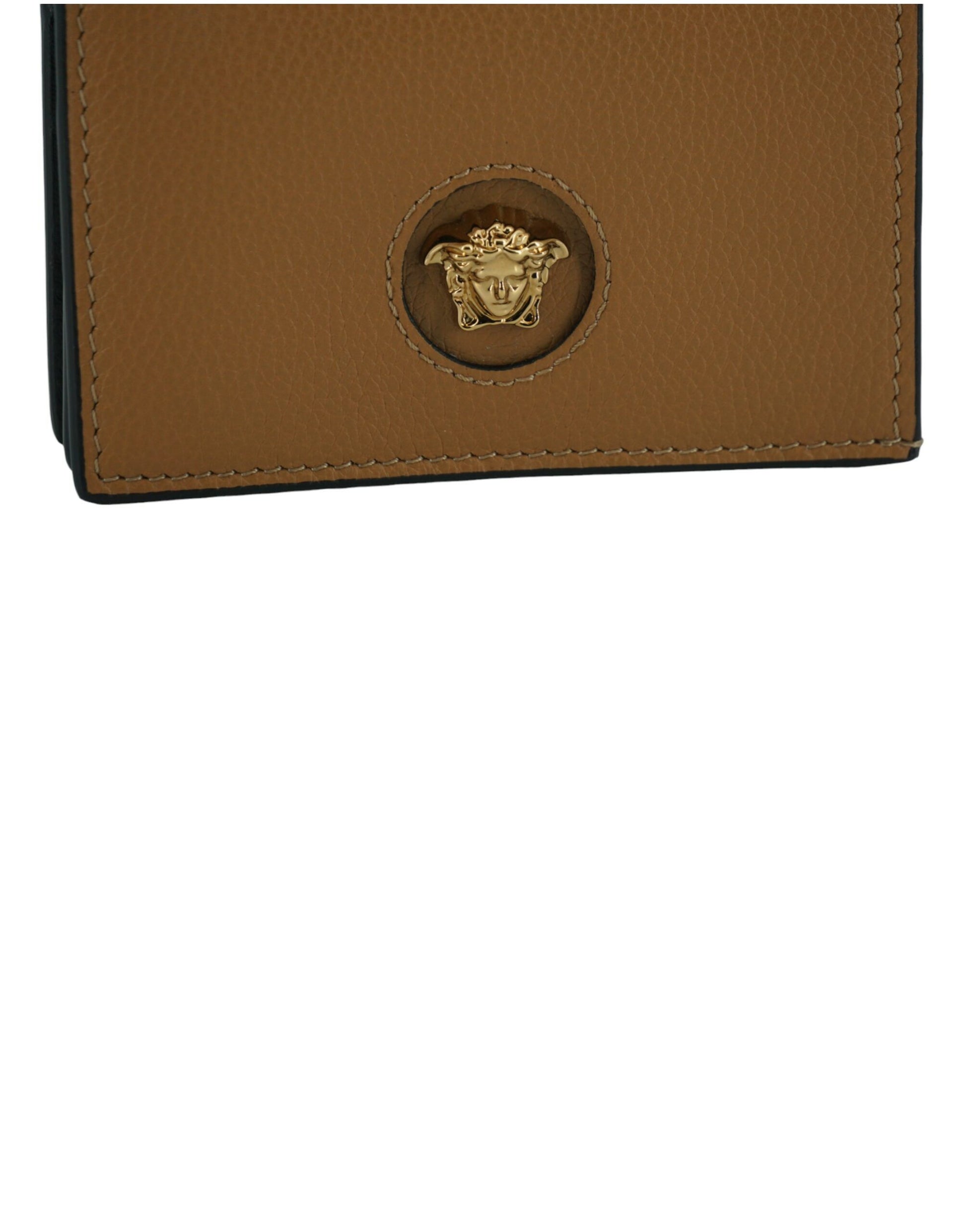 Elegant Compact Leather Wallet in Brown - GLAMHUB BOUTIQUE 