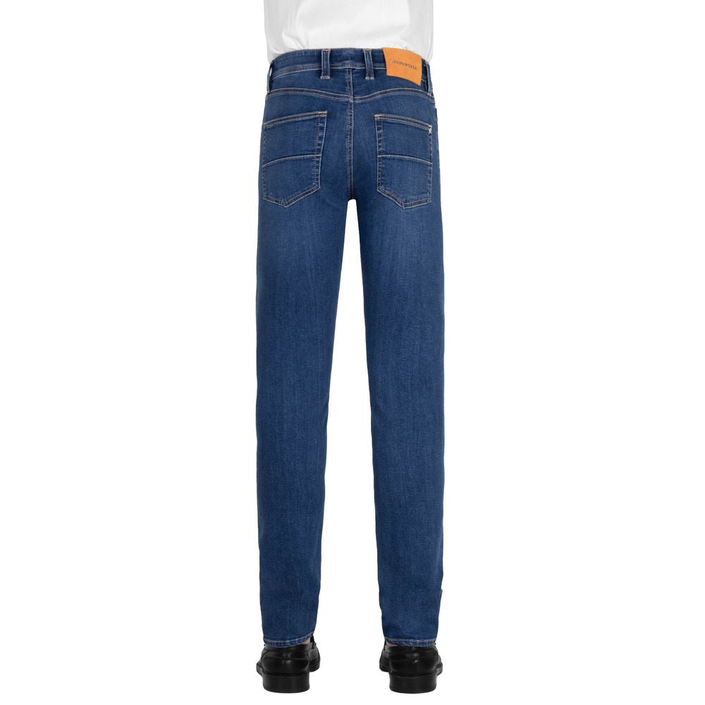 Elegant Stretch Cotton Men's Jeans - GlamHub Luxury and Icon Brand Clothing