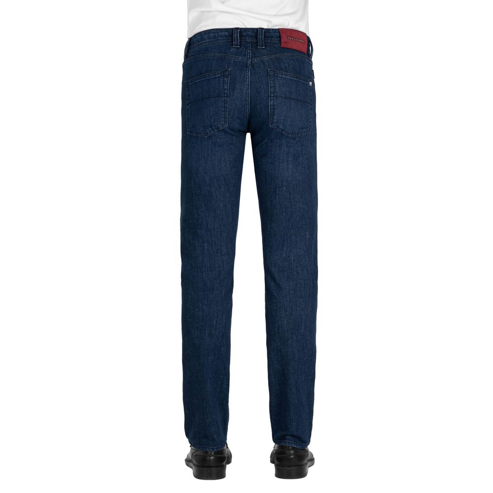 Elegant Stretch Cotton Men's Jeans - GlamHub Luxury and Icon Brand Clothing