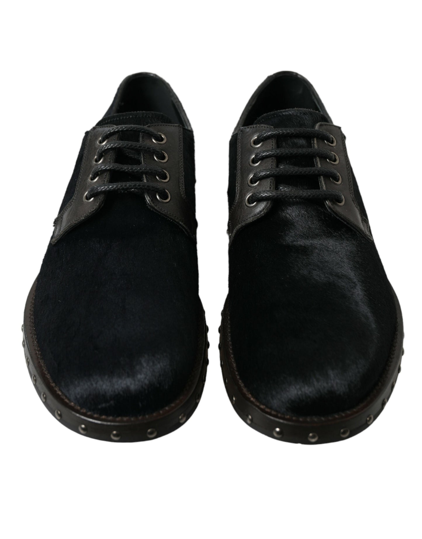 Elegante schwarze Derby-Schuhe aus Kalbsfell