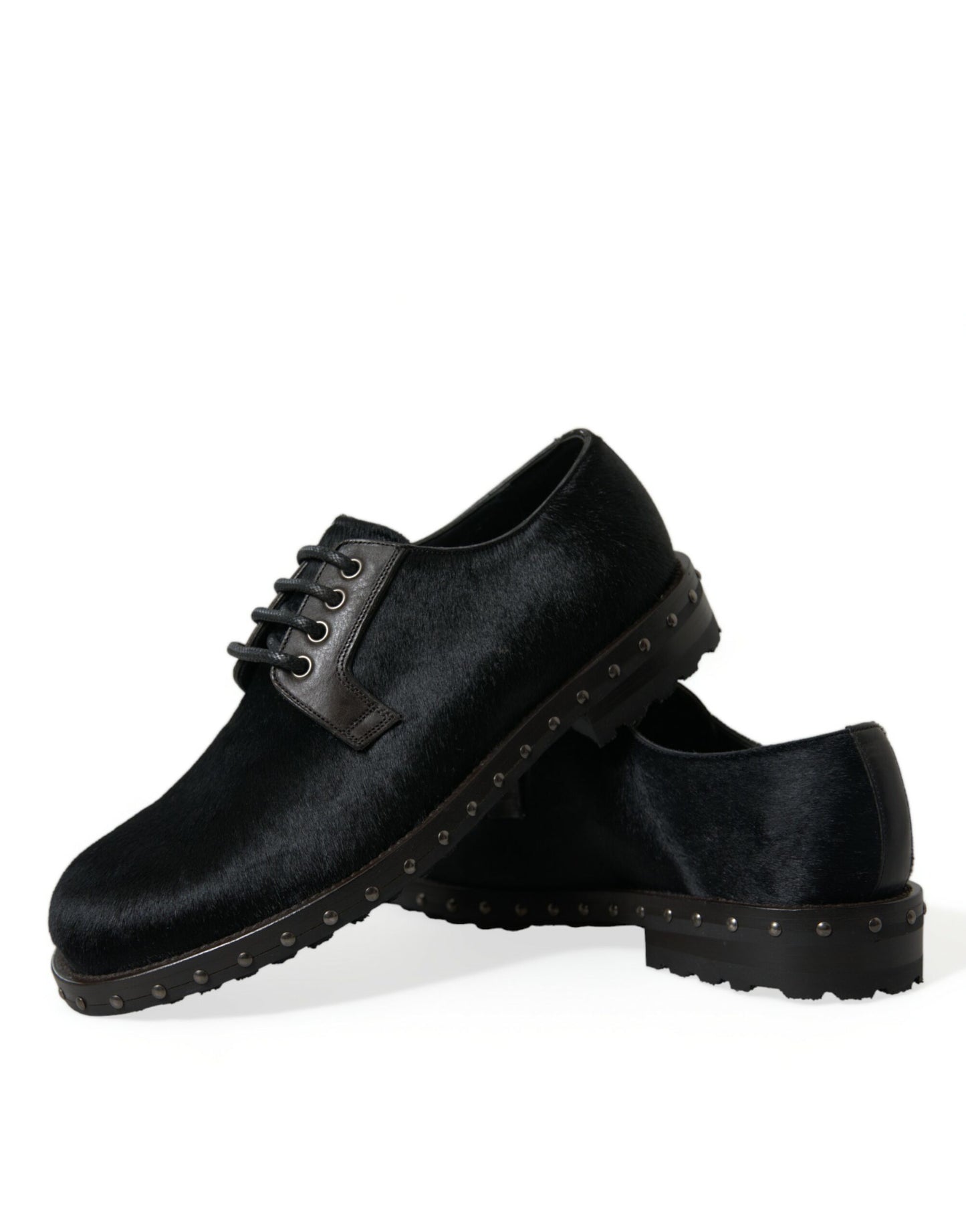 Elegante schwarze Derby-Schuhe aus Kalbsfell