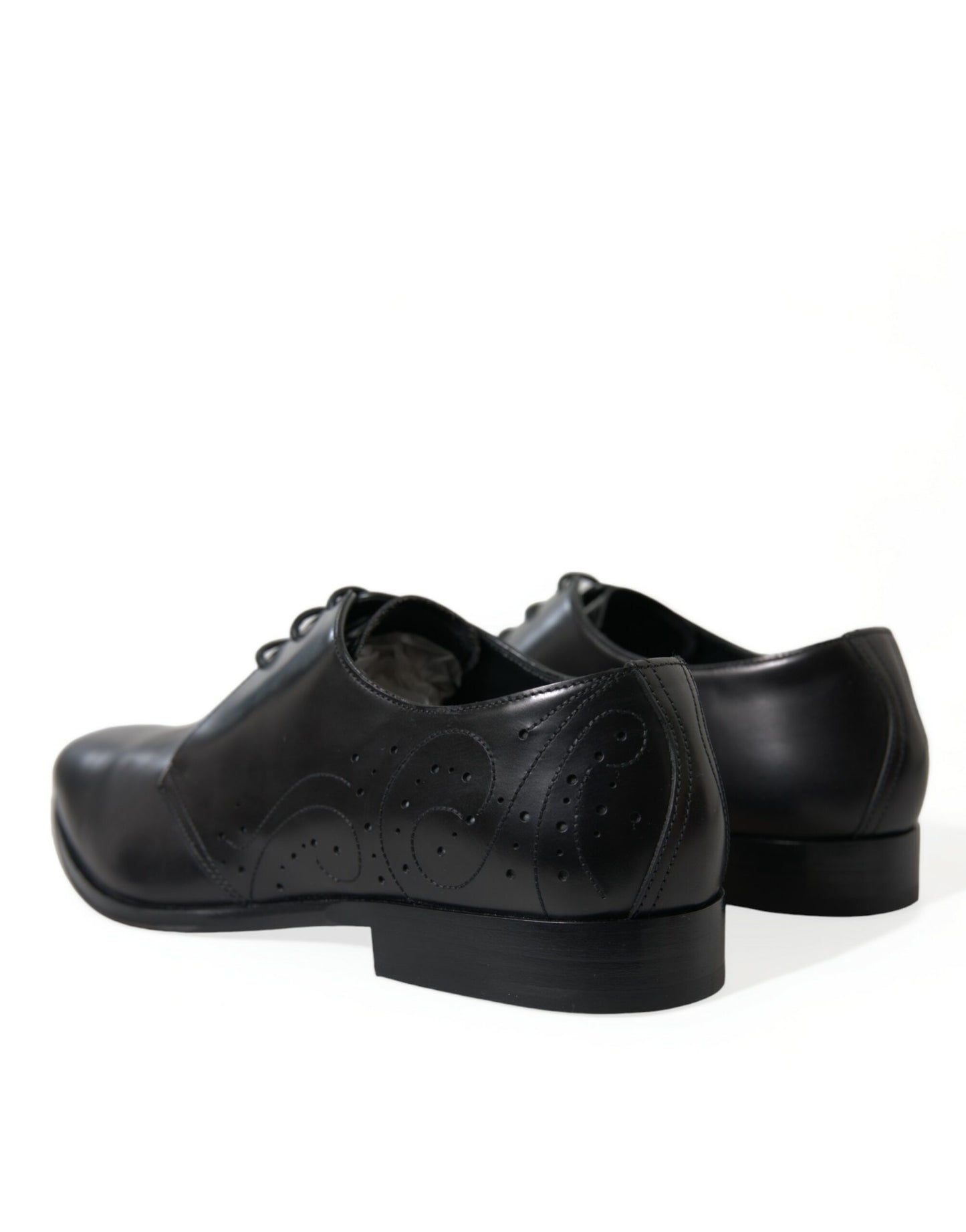 Elegante Derby-Schuhe aus schwarzem Leder