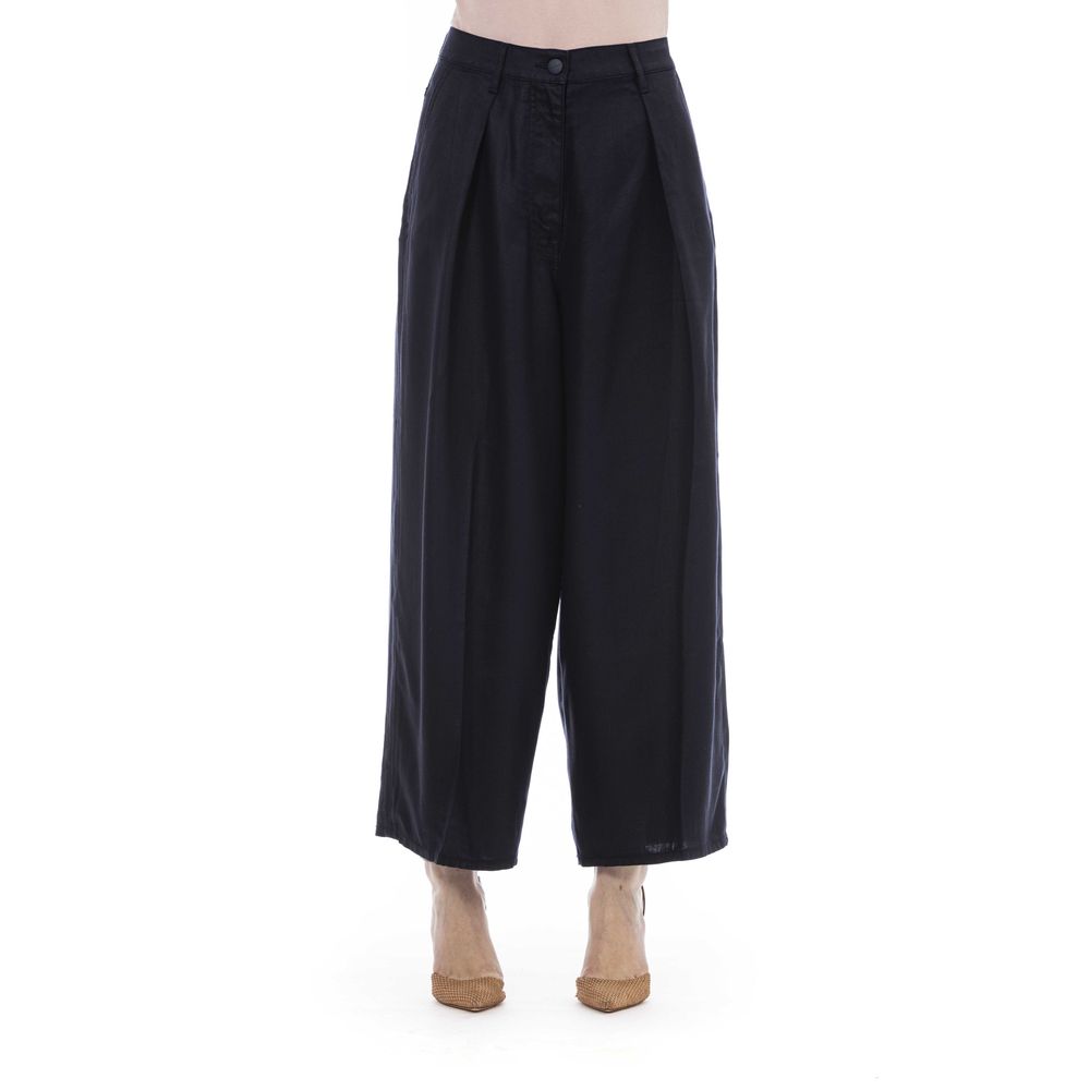 Black Cotton Women Pant - GlamHub Luxury and Icon Brand Clothing