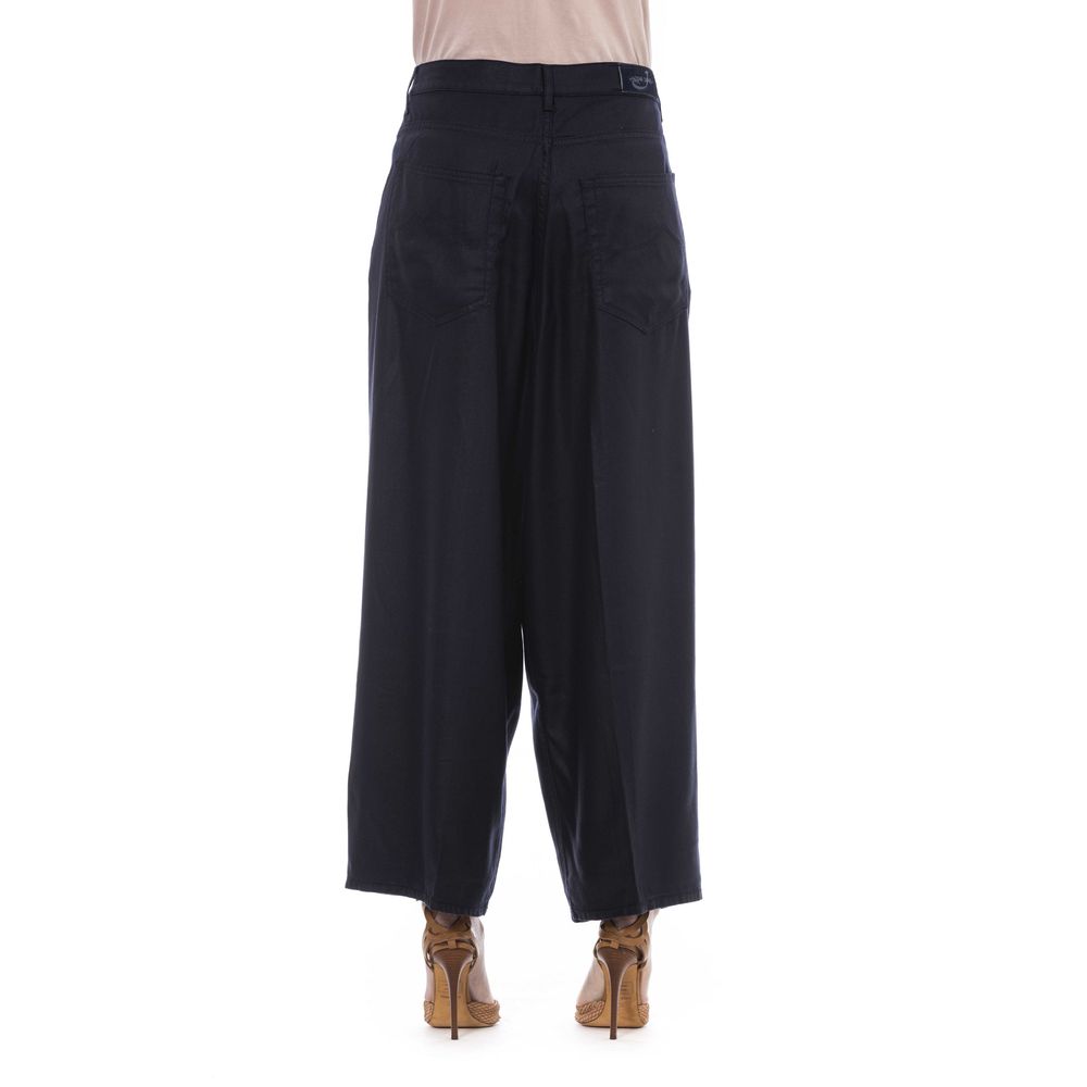 Black Cotton Women Pant - GlamHub Luxury and Icon Brand Clothing