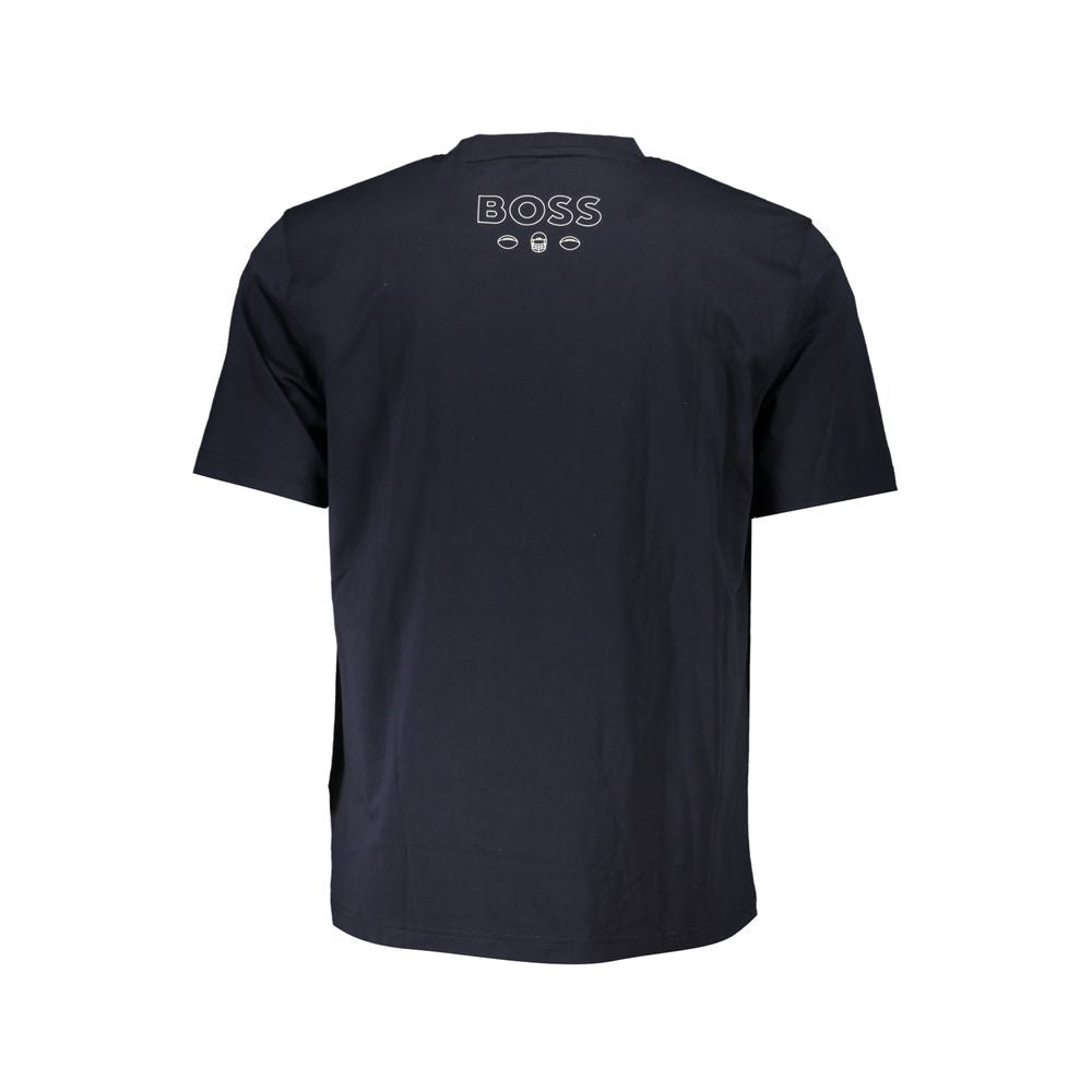 Blue Cotton Men T-Shirt - GLAMHUB BOUTIQUE 