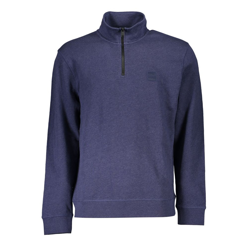 Blue Cotton Men Sweater - GLAMHUB BOUTIQUE 