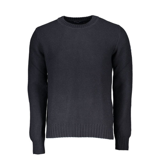 Blue Cotton Men Sweater