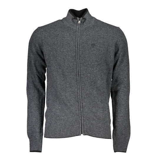 Gray Polyamide Men Cardigan