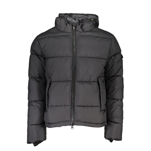 Black Polyester Mens Jacket