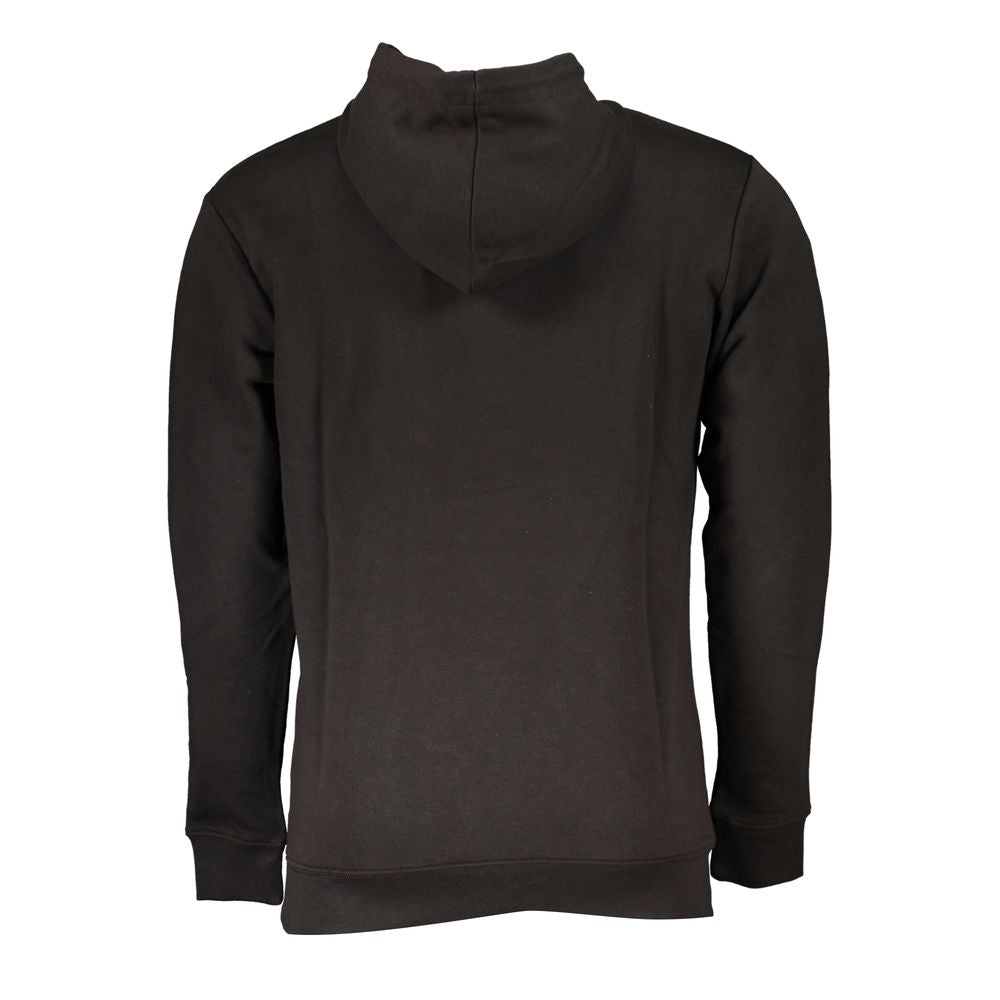 Black Cotton Men Sweater - GlamHub Luxury and Icon Brand Clothing