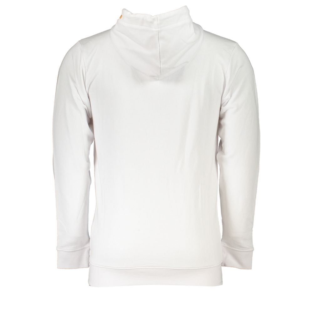 White Cotton Mens Hooded Sweater - GlamHub Luxury and Icon Brand Clothing