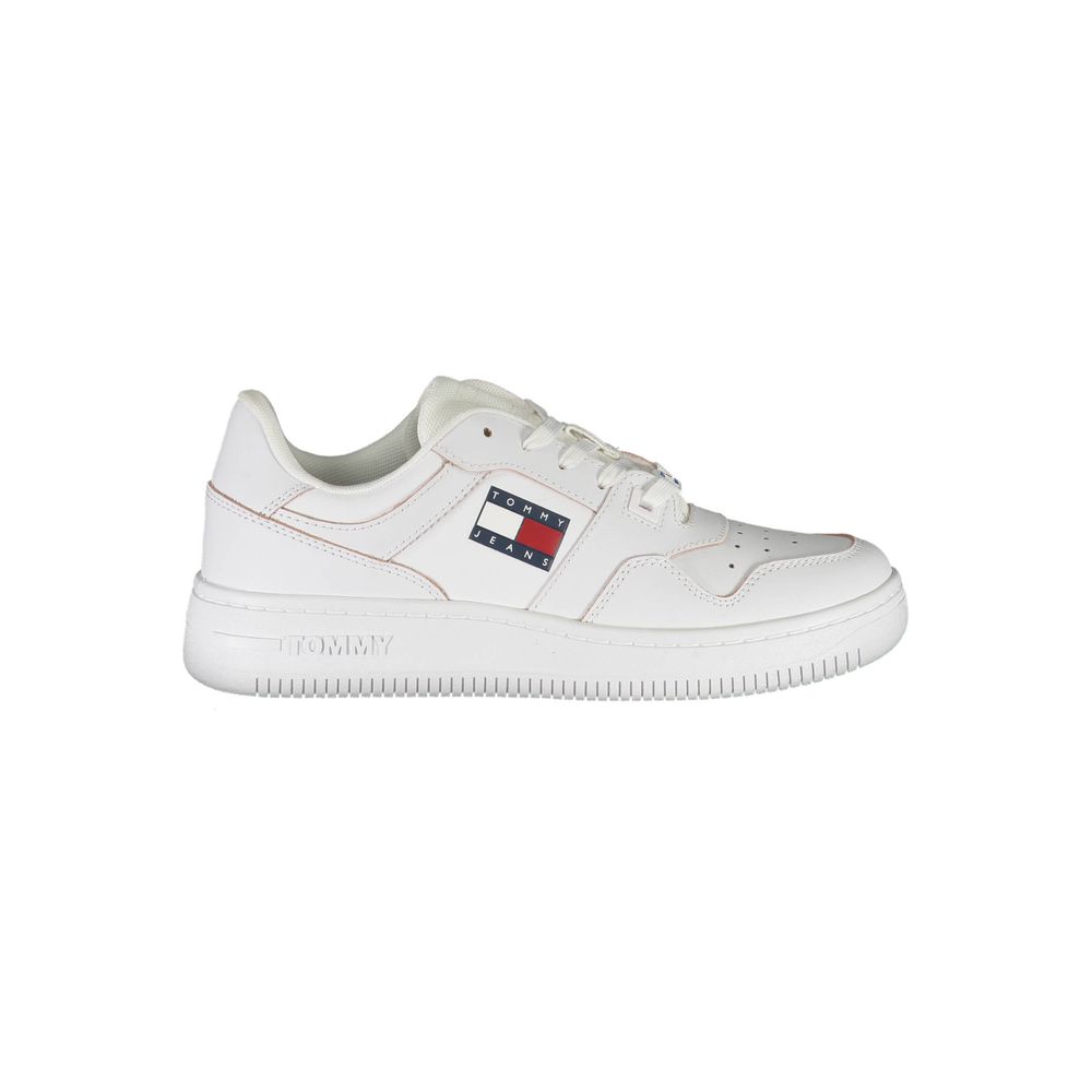 White Leather Women Sneaker - GLAMHUB BOUTIQUE 