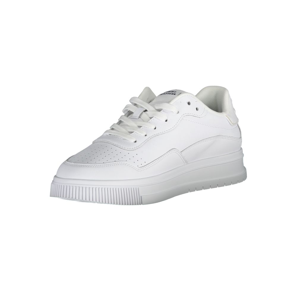 White Leather Men Sneaker - GLAMHUB BOUTIQUE 