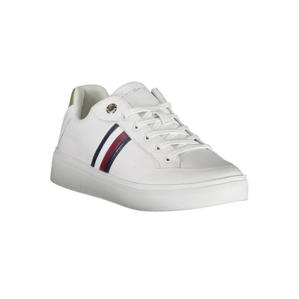 White Leather Women Sneaker - GLAMHUB BOUTIQUE 