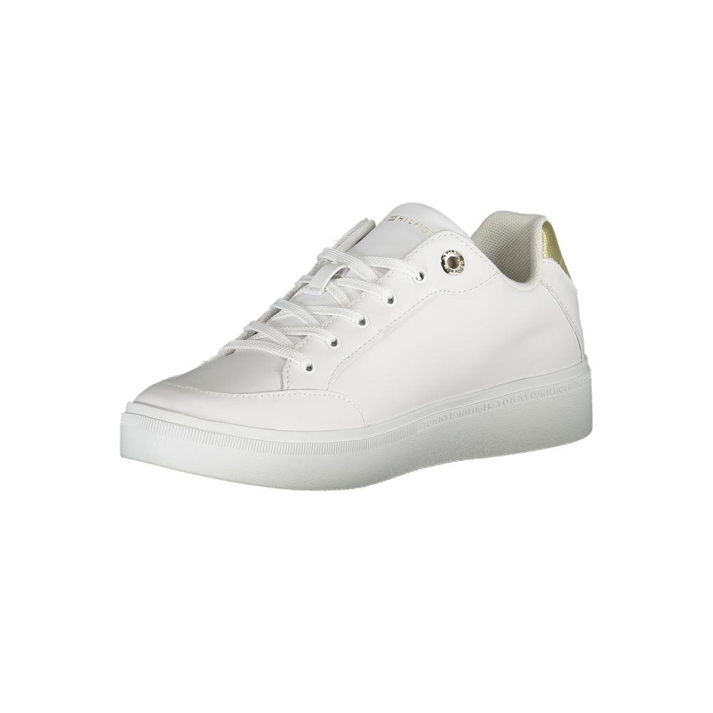 White Leather Women Sneaker - GLAMHUB BOUTIQUE 