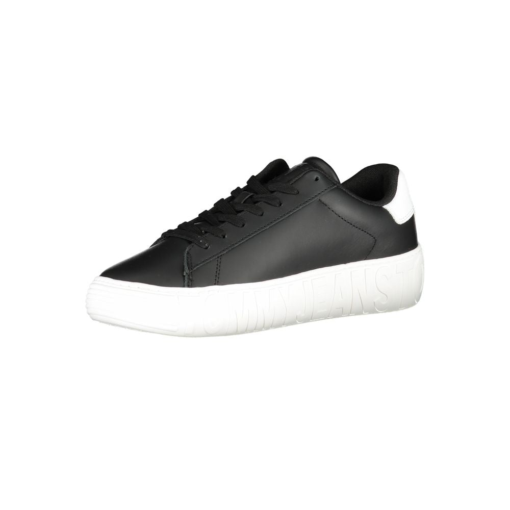 Black Polyethylene Men Sneaker - GLAMHUB BOUTIQUE 