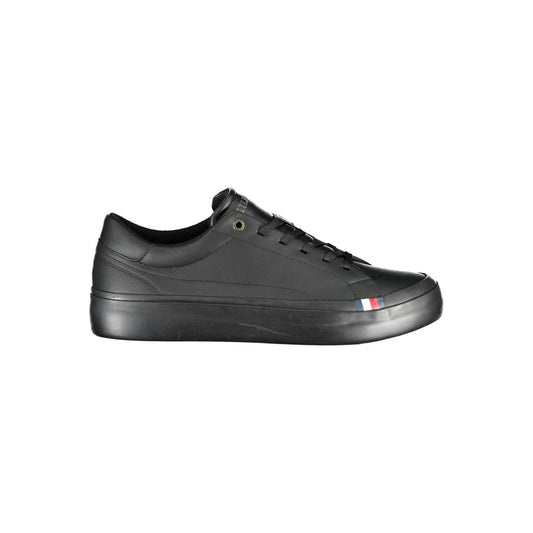 Black Polyethylene Men Sneaker - GLAMHUB BOUTIQUE 