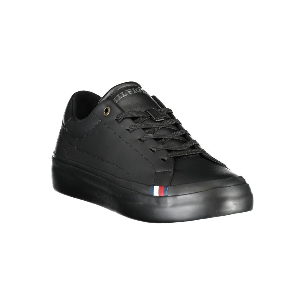 Black Polyethylene Men Sneaker - GLAMHUB BOUTIQUE 