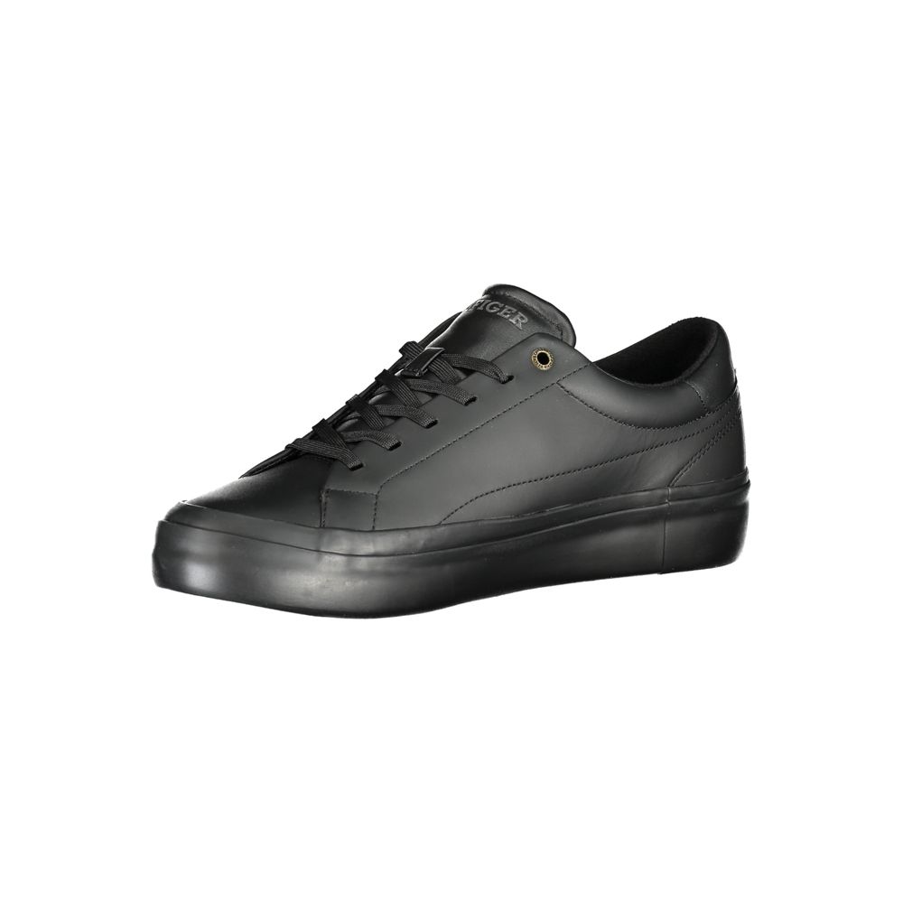 Black Polyethylene Men Sneaker - GLAMHUB BOUTIQUE 