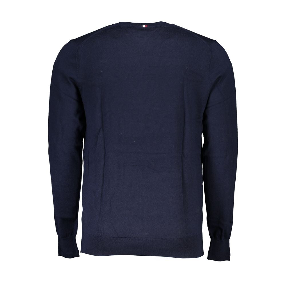 Blue Merino Men Sweater - GLAMHUB BOUTIQUE 