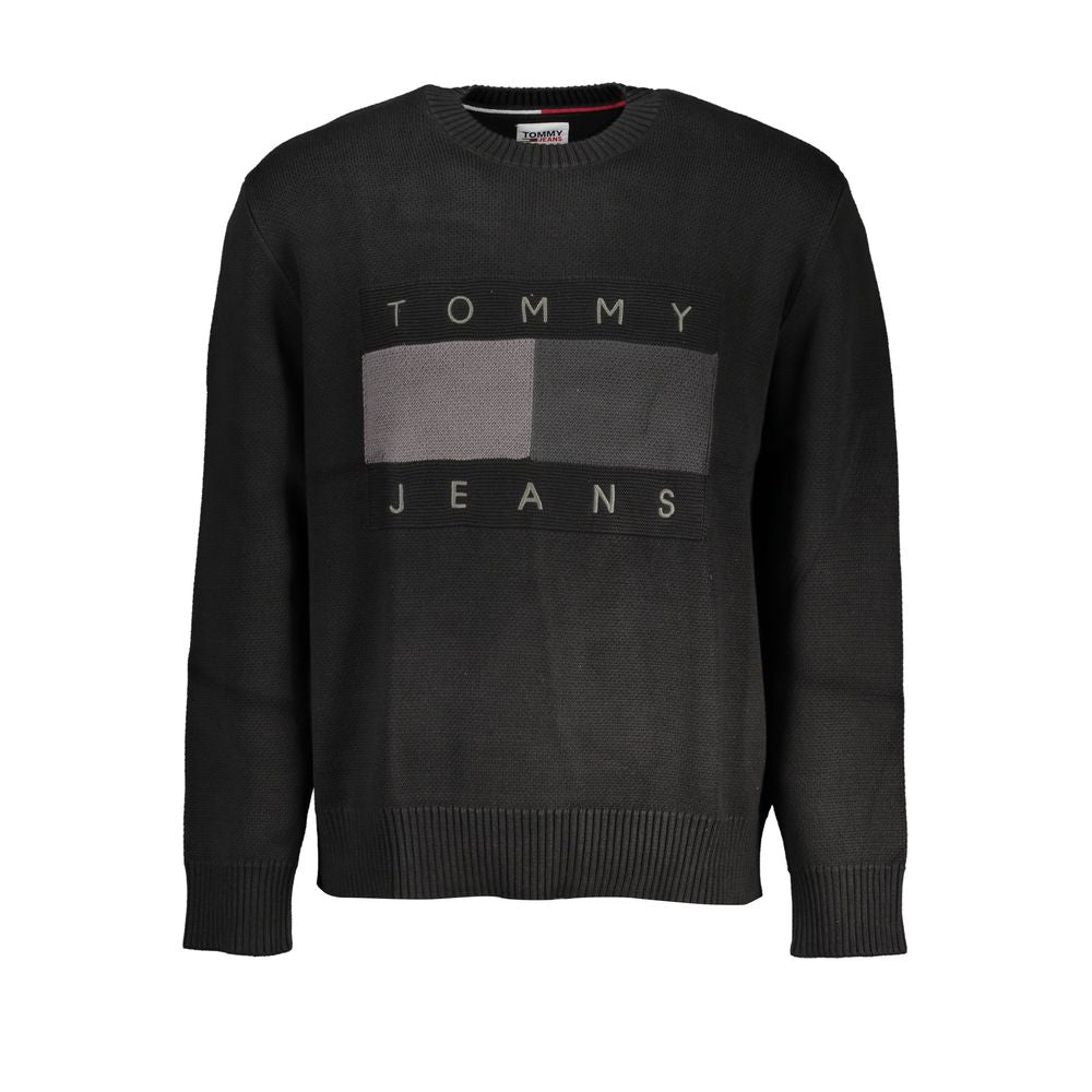 Black Cotton Men Sweater - GLAMHUB BOUTIQUE 