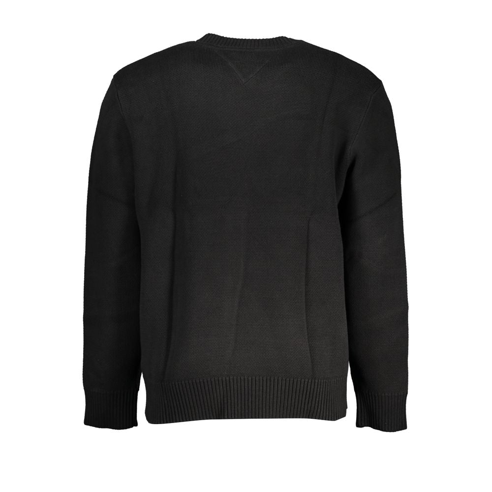 Black Cotton Men Sweater - GLAMHUB BOUTIQUE 