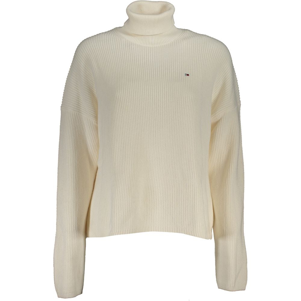 White Cotton Women Sweater - GLAMHUB BOUTIQUE 