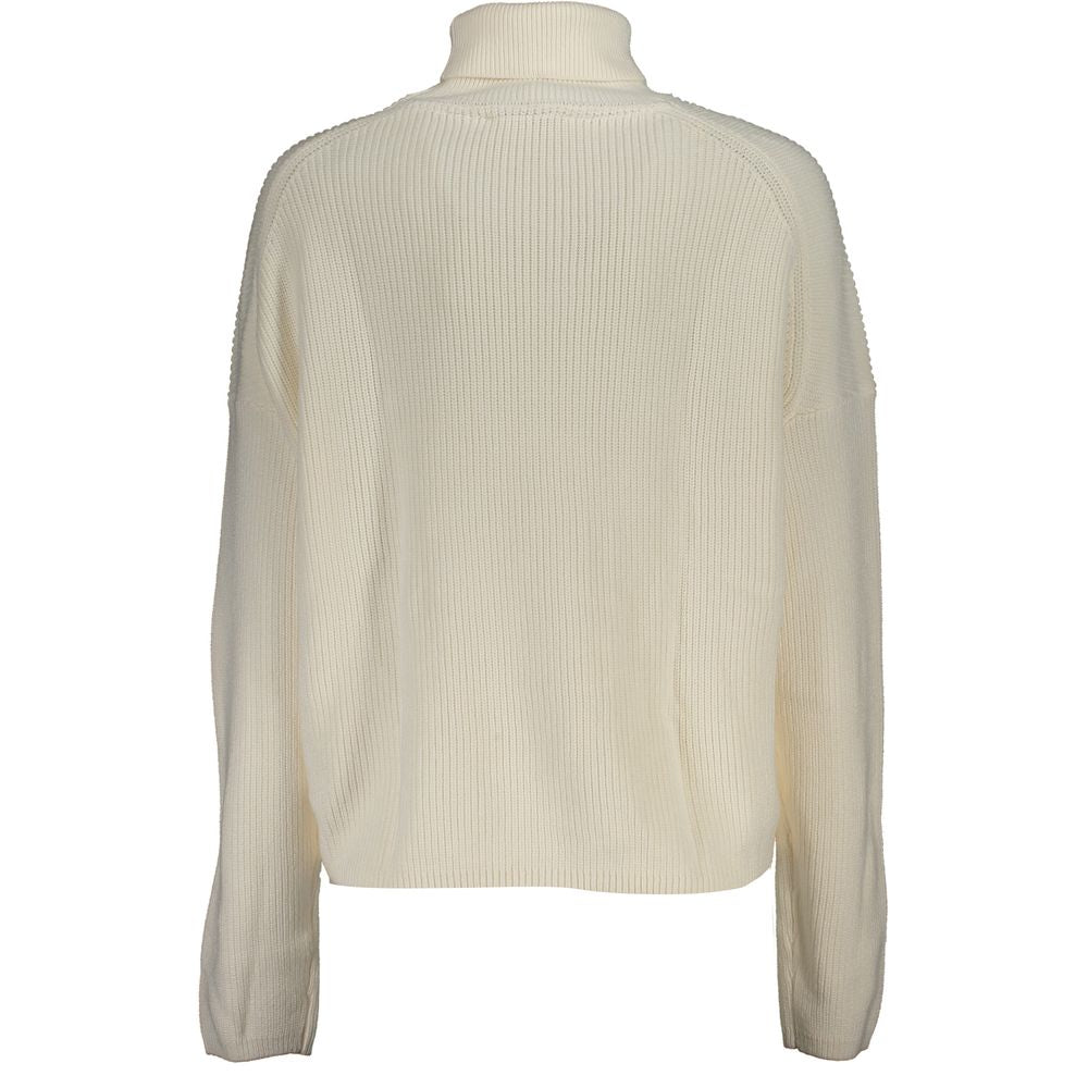 White Cotton Women Sweater - GLAMHUB BOUTIQUE 