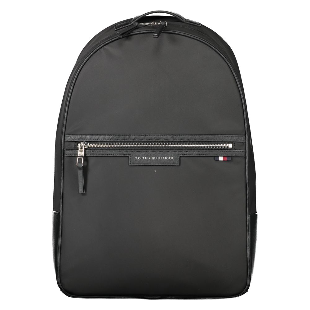 Black Polyester Men Backpack - GLAMHUB BOUTIQUE 