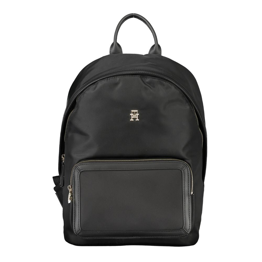 Black Polyester Women Backpack - GLAMHUB BOUTIQUE 