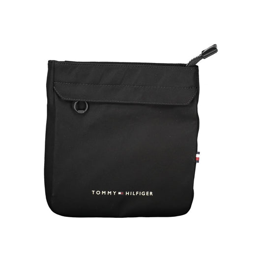 Black Polyester Men Shoulder Bag - GLAMHUB BOUTIQUE 