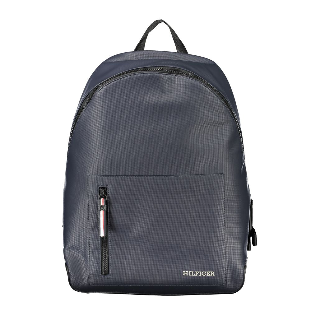 Blue Polyethylene Men Backpack - GLAMHUB BOUTIQUE 