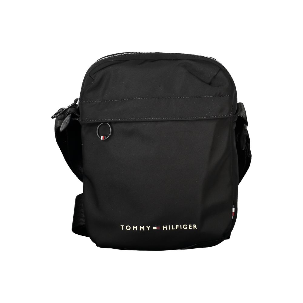 Black Polyester Men Shoulder Bag - GLAMHUB BOUTIQUE 