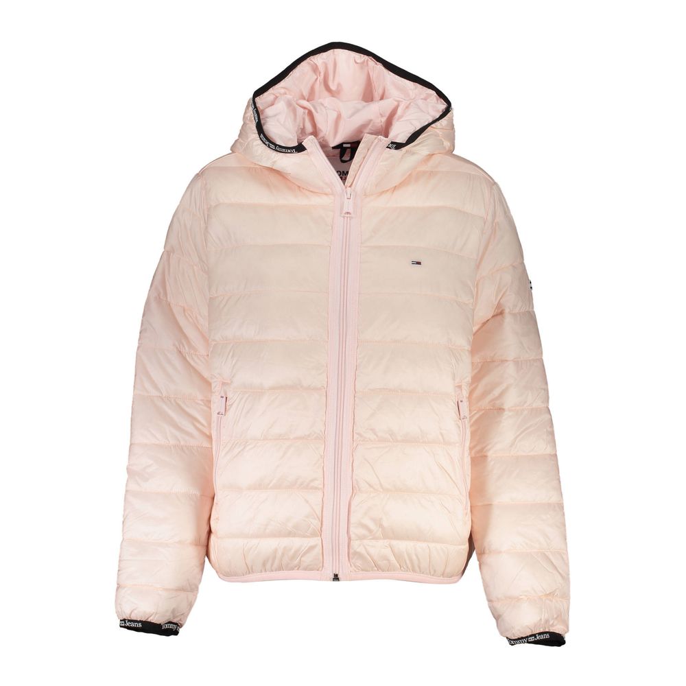 Pink Polyester Women Jacket - GLAMHUB BOUTIQUE 