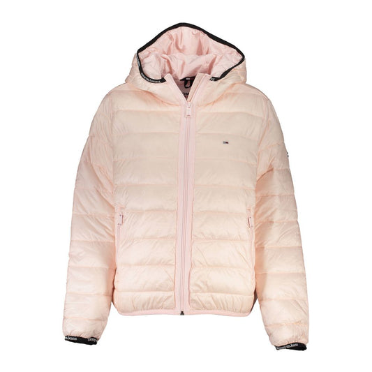 Pink Polyester Women Jacket - GLAMHUB BOUTIQUE 