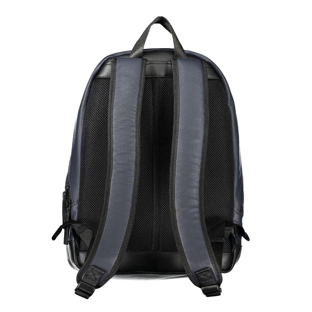 Blue Polyethylene Men Backpack - GLAMHUB BOUTIQUE 