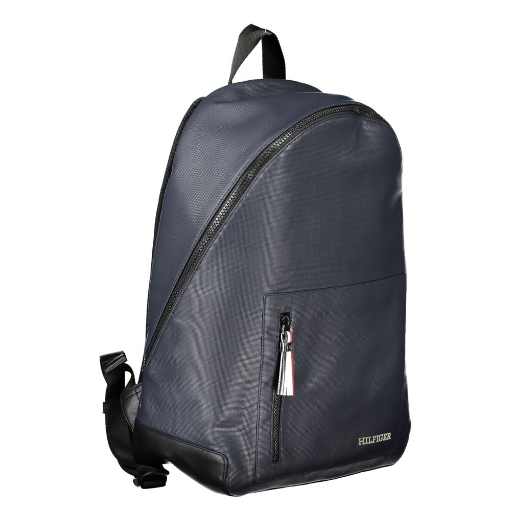 Blue Polyethylene Men Backpack - GLAMHUB BOUTIQUE 