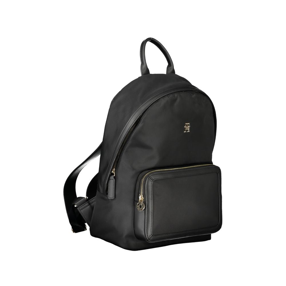 Black Polyester Women Backpack - GLAMHUB BOUTIQUE 