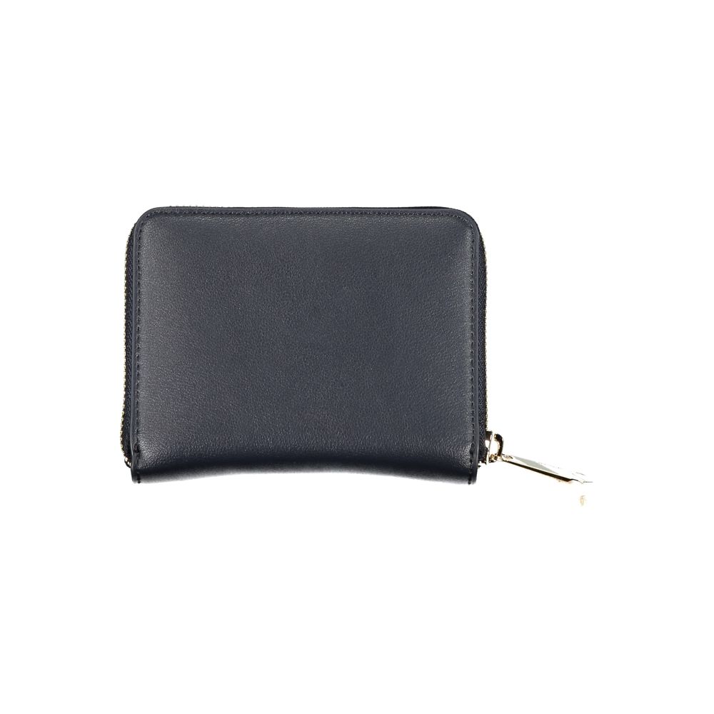 Blue Polyester Women Wallet - GLAMHUB BOUTIQUE 