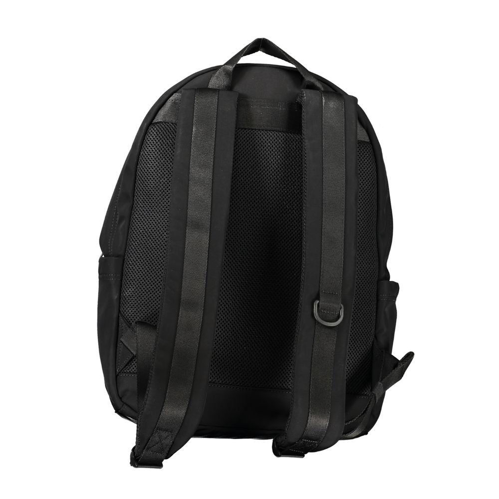 Black Polyester Men Backpack - GLAMHUB BOUTIQUE 