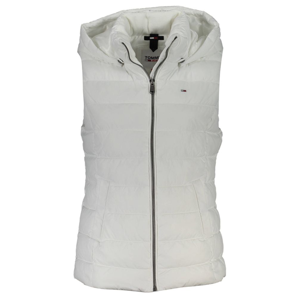 White Polyester Women Jacket - GLAMHUB BOUTIQUE 